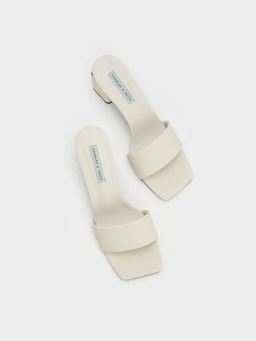 صندل ميول بكعب مربع عريض, أبيض طباشيري, hi-res