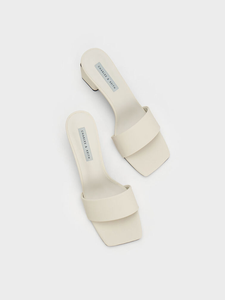 صندل ميول بكعب مربع عريض, أبيض طباشيري, hi-res