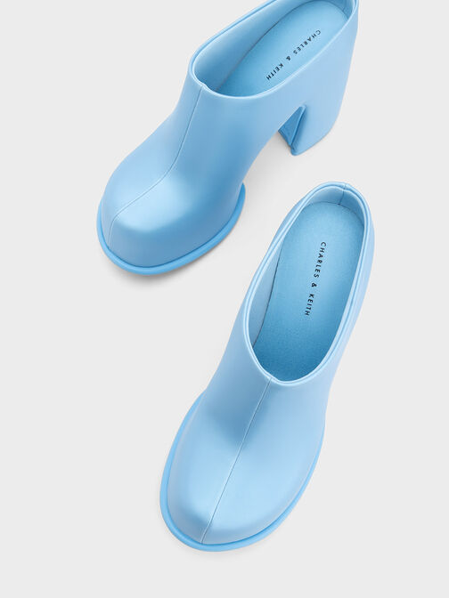 Pixie Platform Mules, Blue, hi-res