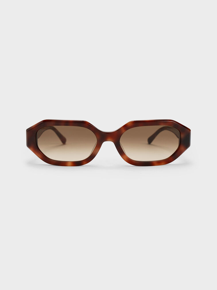 Gabine Recycled Acetate Oval Sunglasses, T. Shell, hi-res