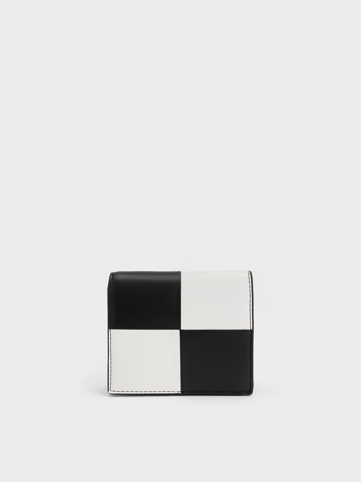 Georgette Checkered Small Wallet, Multi, hi-res