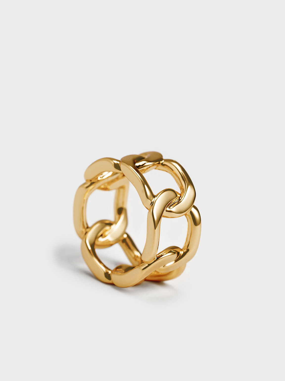 خاتم جابين على شكل سلسلة, ذهبي, hi-res