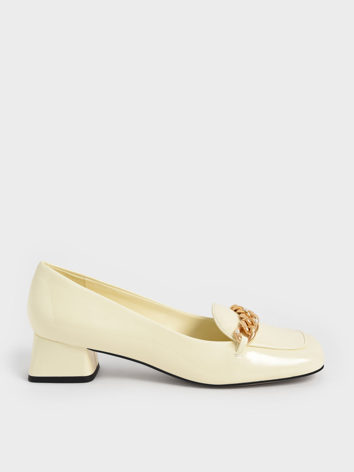 Butter Chain Link Patent Loafers CHARLES KEITH SA