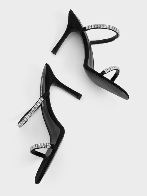 حذاء ميول أمبروسيا بكعب مزخرف بالأحجار الكريمة, أسود, hi-res