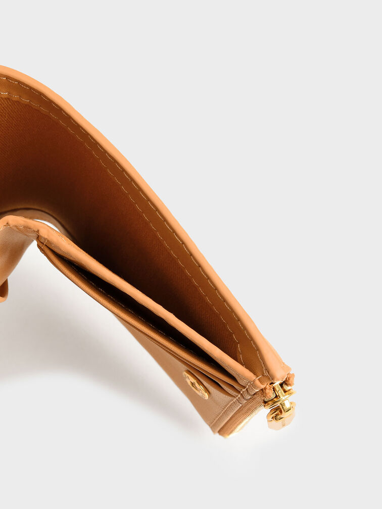 Top Zip Small Wallet, Pumpkin, hi-res