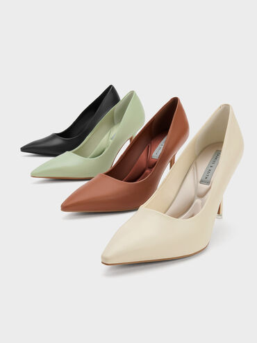 Emmy Stiletto Heel Pumps, Chalk, hi-res