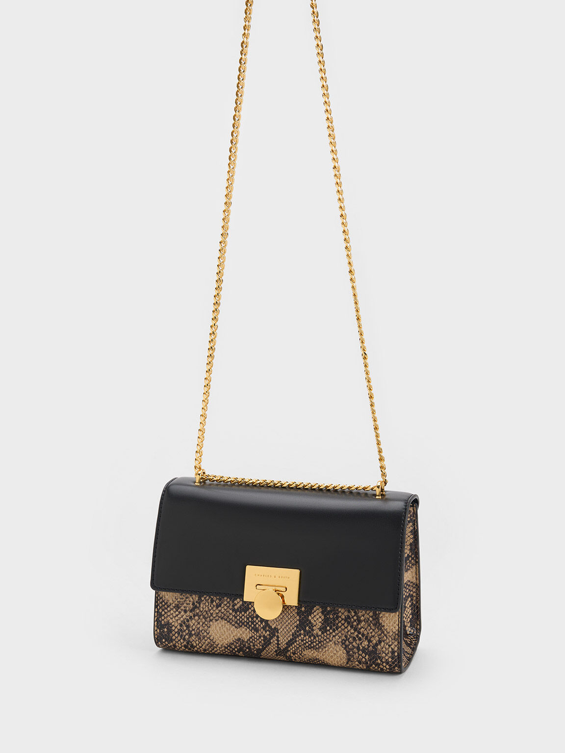 Beige snake print bag clearance