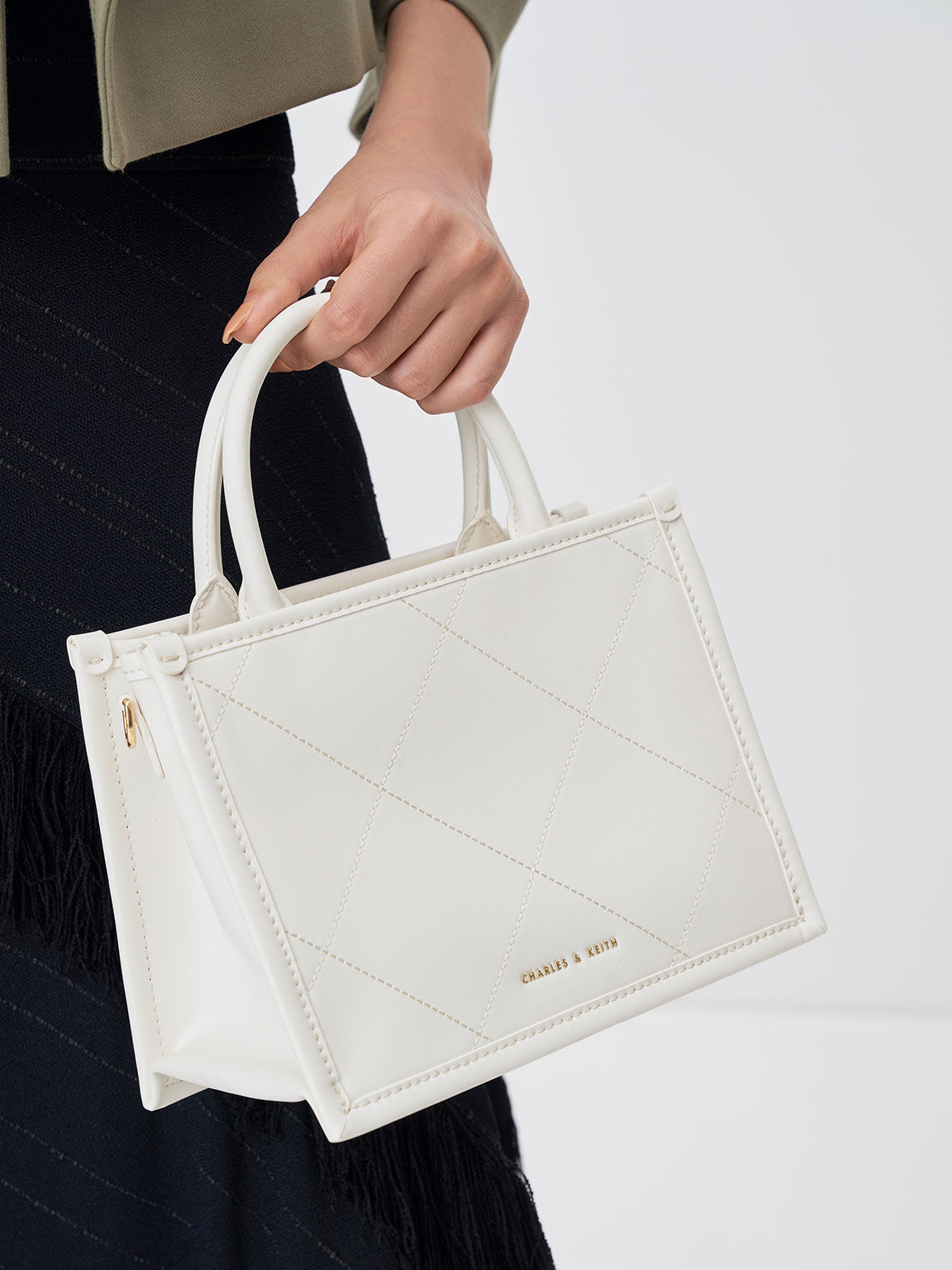 Charles and keith white bag deals