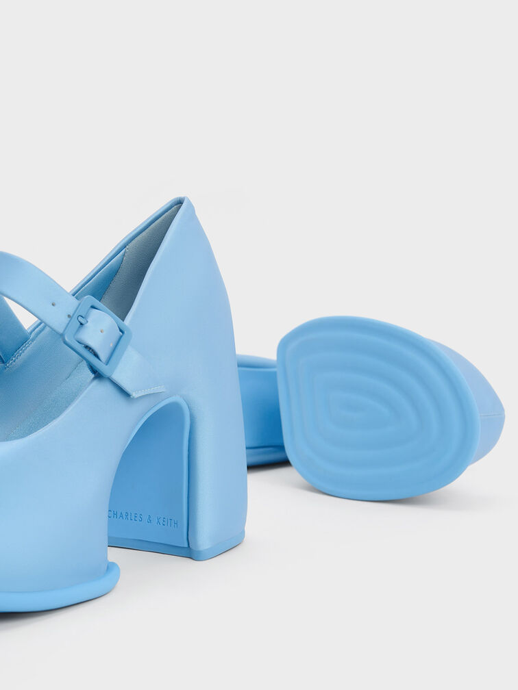 Pixie Platform Mary Janes, Blue, hi-res