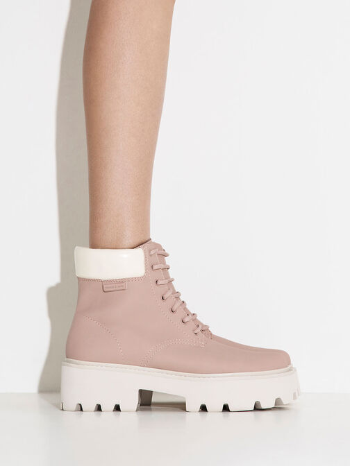 Ripley Ridged Sole Ankle Boots, Blush, hi-res