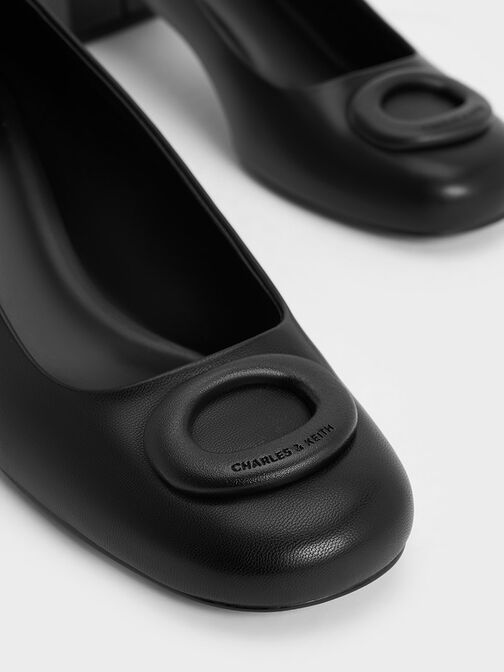 حذاء بكعب عال ترابيز بيضاوي, أسود, hi-res