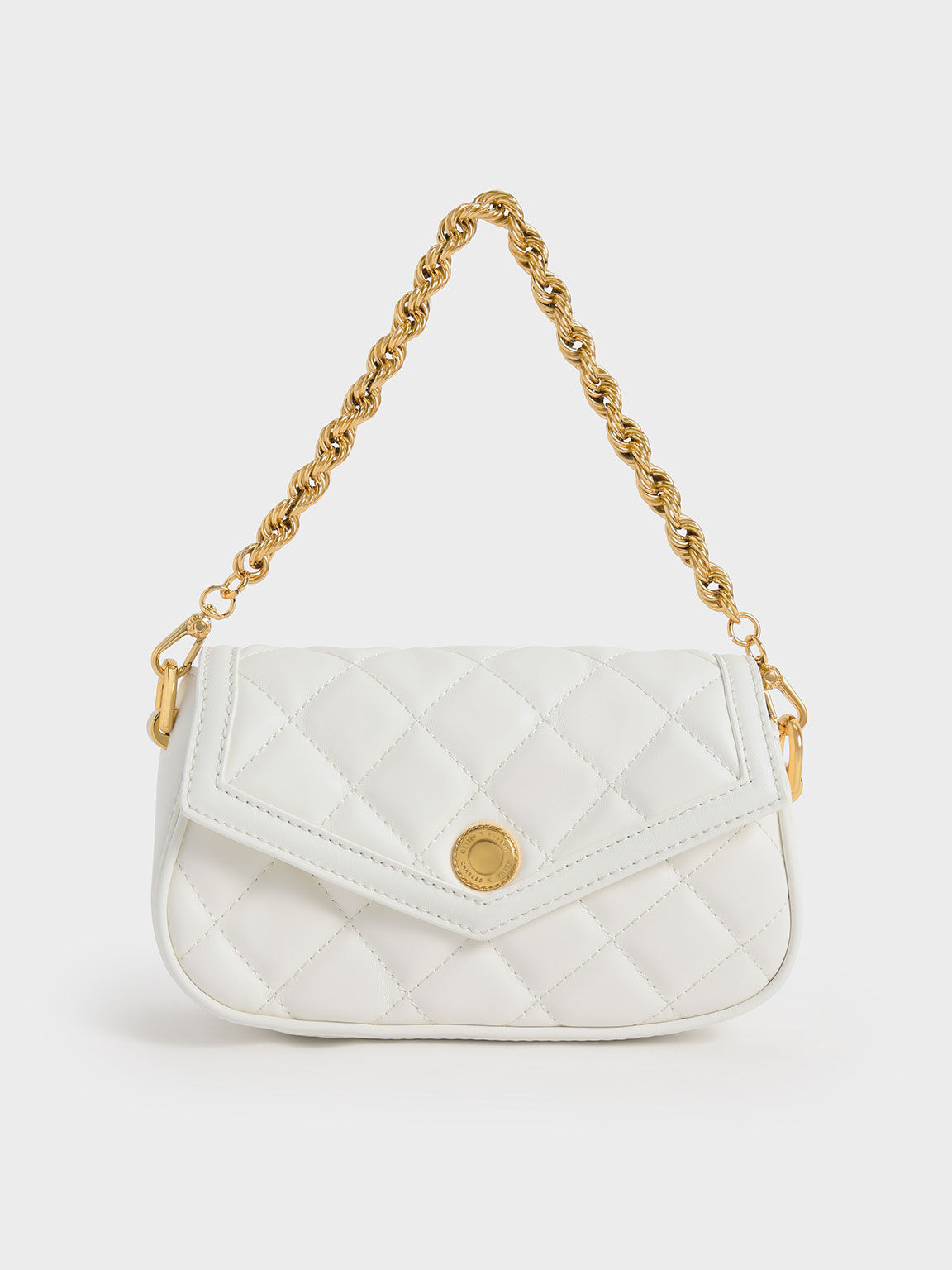 Este Chain Handle Bag, White, hi-res