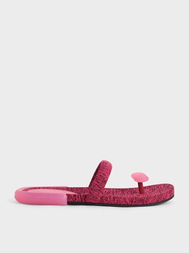 Electra Recycled Polyester Thong Sandals, Pink, hi-res