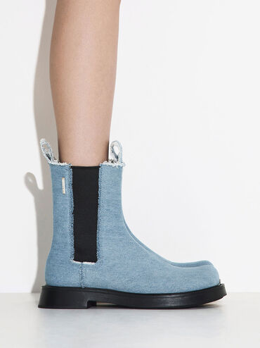 Bryn Denim Chelsea Boots, Light Blue, hi-res