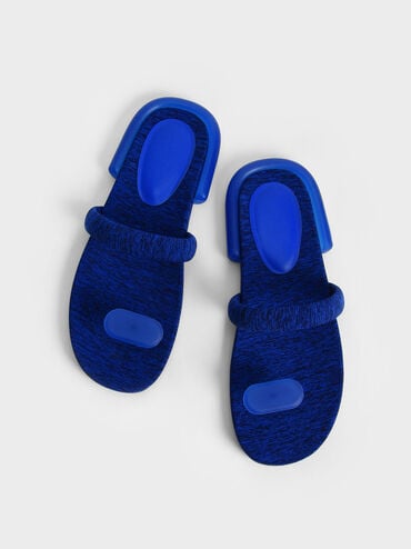 Electra Recycled Polyester Thong Sandals, Blue, hi-res