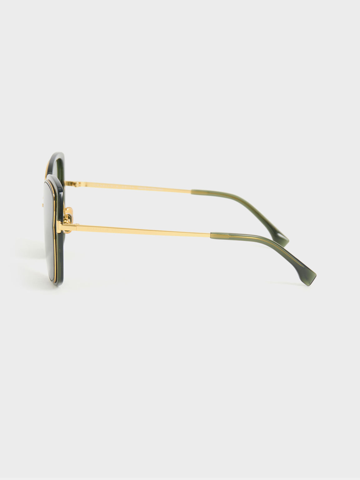 نظارة شمسية بتصميم باترفلاي مع إطار رفيع, لون أخضر, hi-res