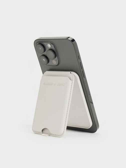 Cyrus Bi-Fold Card Holder, White, hi-res