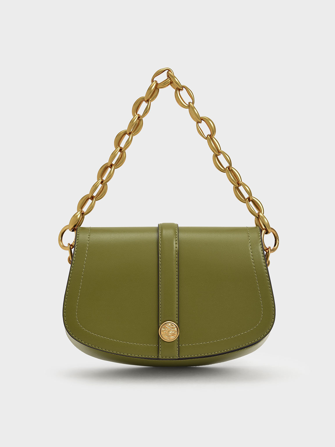 Blair Chain Handle Shoulder Bag, Avocado, hi-res