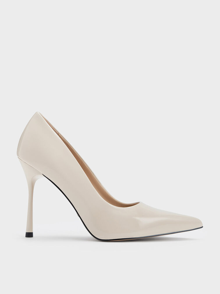 Kyra Patent Leather Pumps, Chalk, hi-res