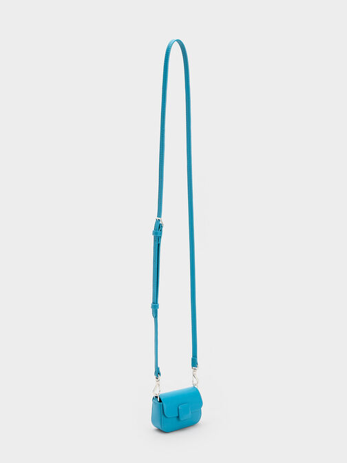 Micro Koa Square Push-Lock Bag, Blue, hi-res
