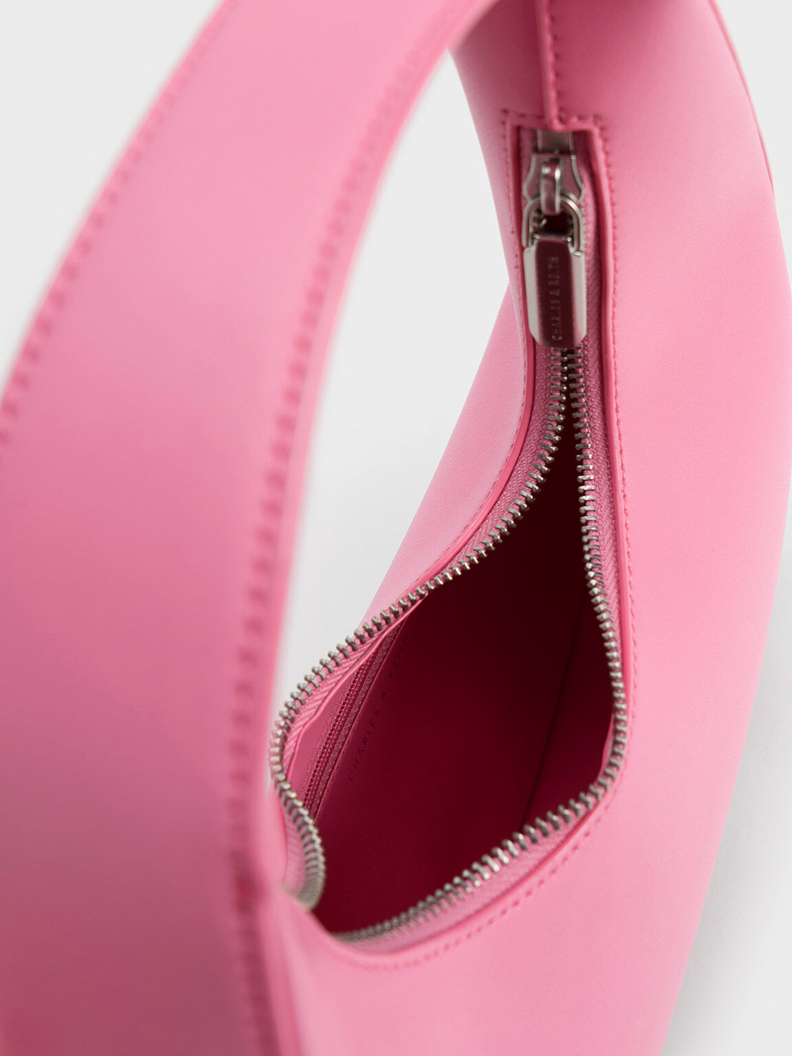 Half-Moon Shoulder Bag, Pink, hi-res