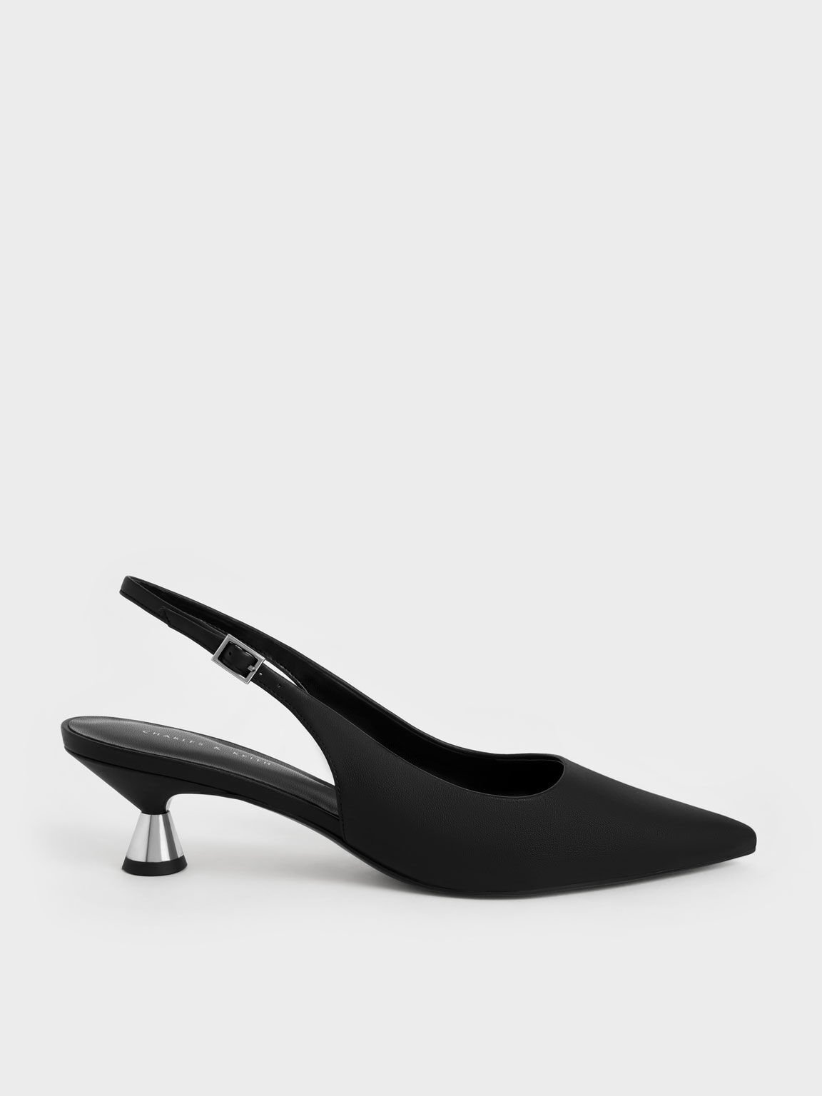 Charles and keith black sale pumps