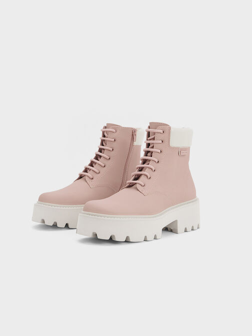 Ripley Ridged Sole Ankle Boots, Blush, hi-res