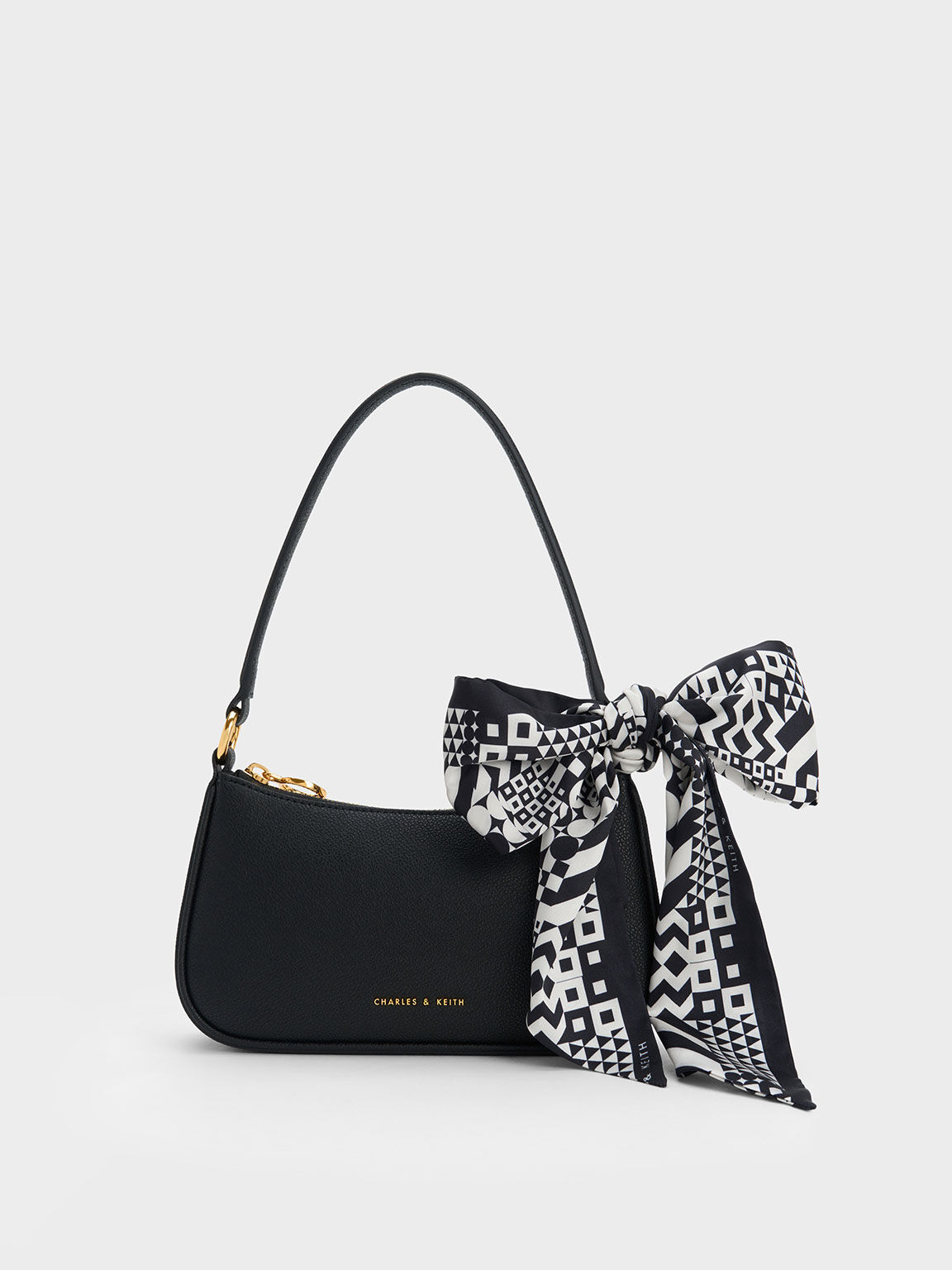 Charles and keith black shoulder bag hot sale