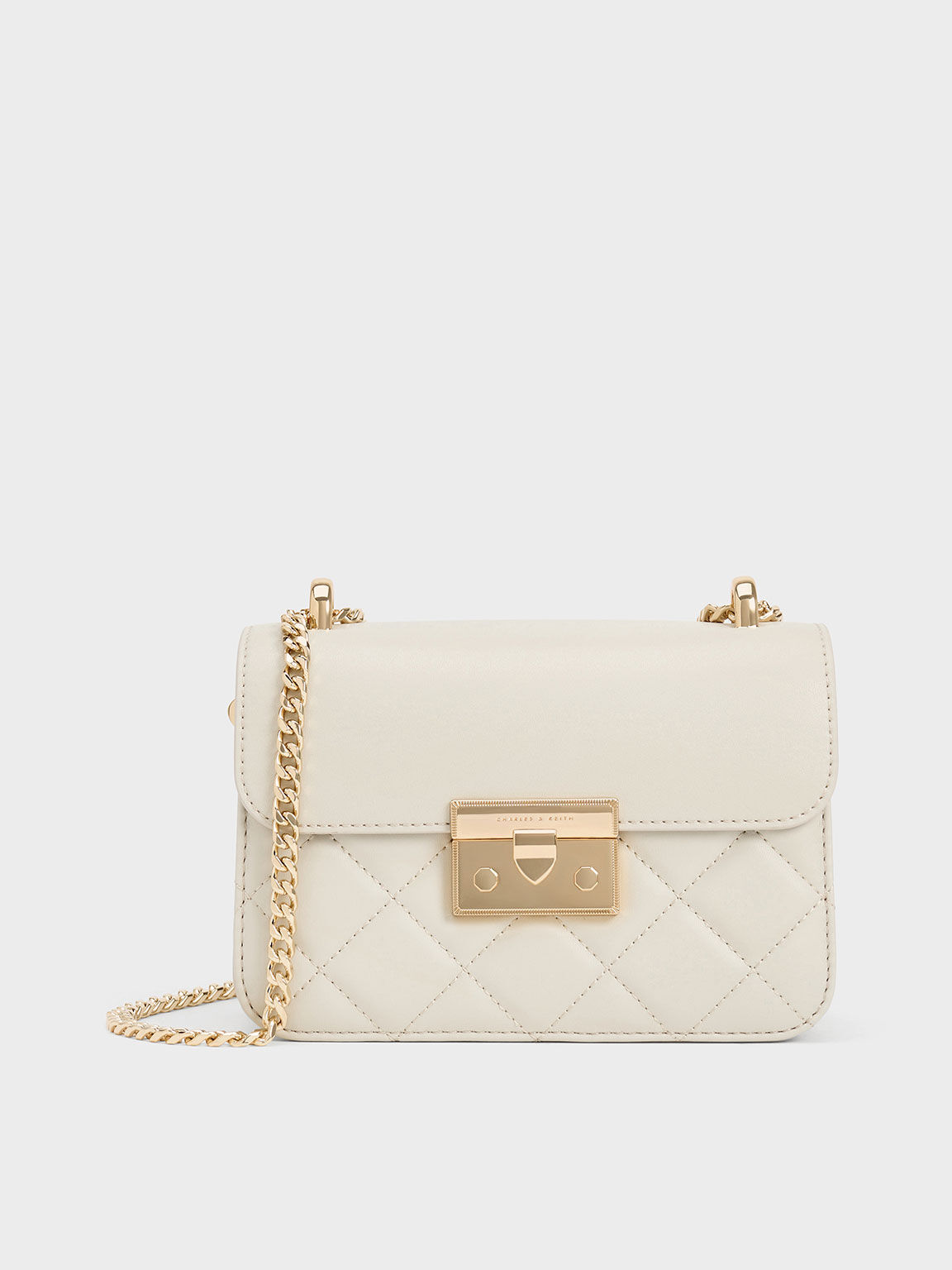 Charles and keith textured chain handle bag deals