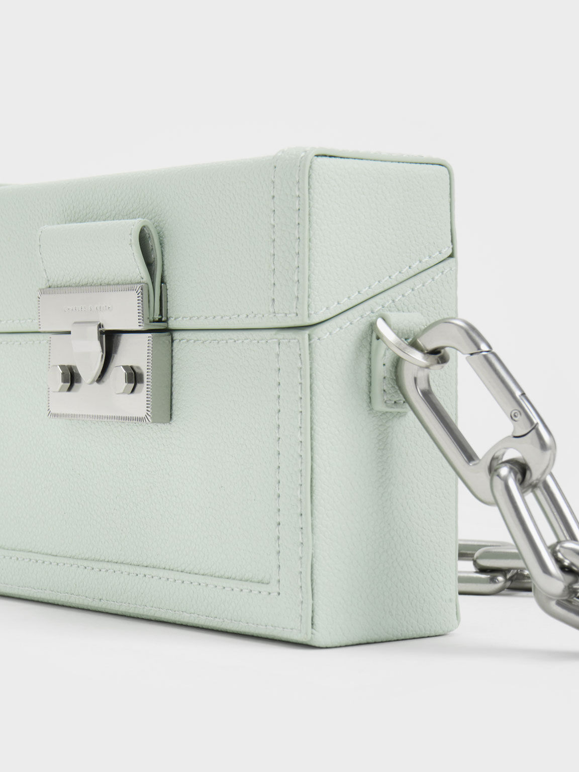 Chain Strap Boxy Bag, Light Green, hi-res