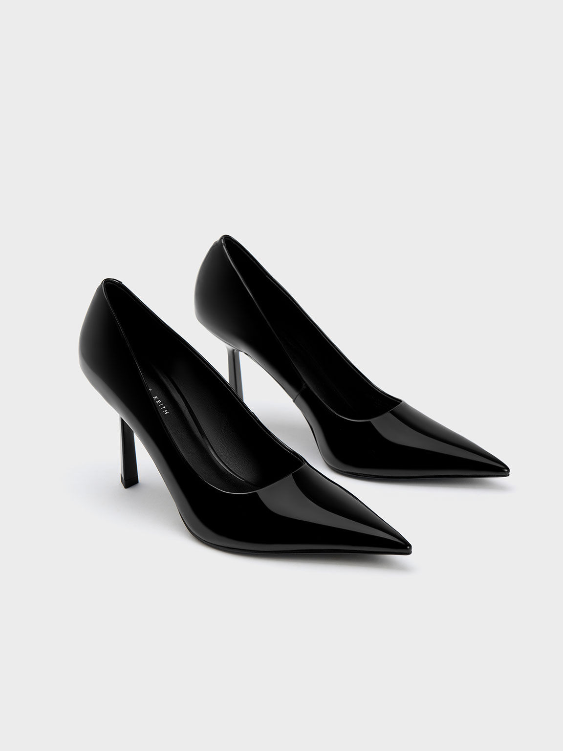 Black Patent Pointed Toe Pumps CHARLES KEITH SA