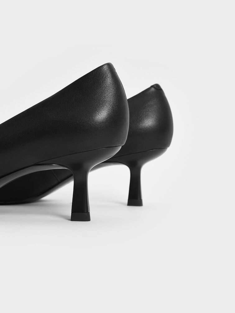 حذاء بكعب متوسط الطول, أسود, hi-res