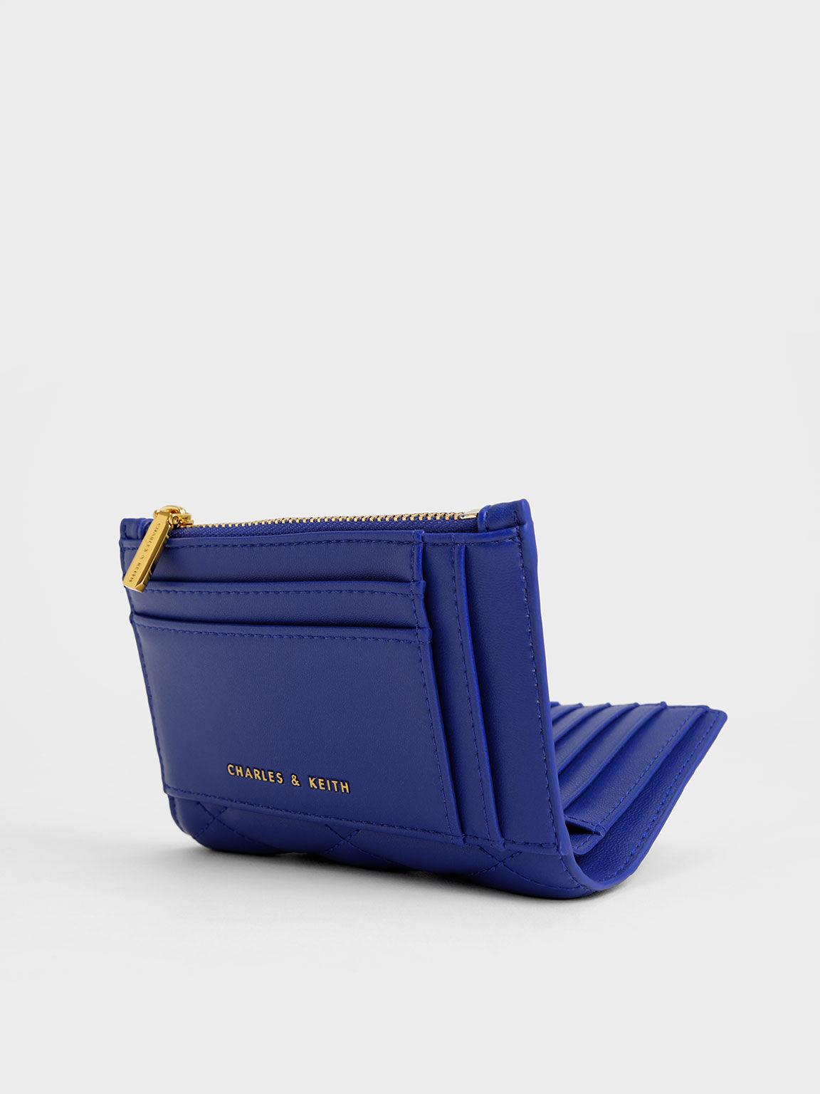 Lillie Quilted Mini Wallet, Cobalt, hi-res