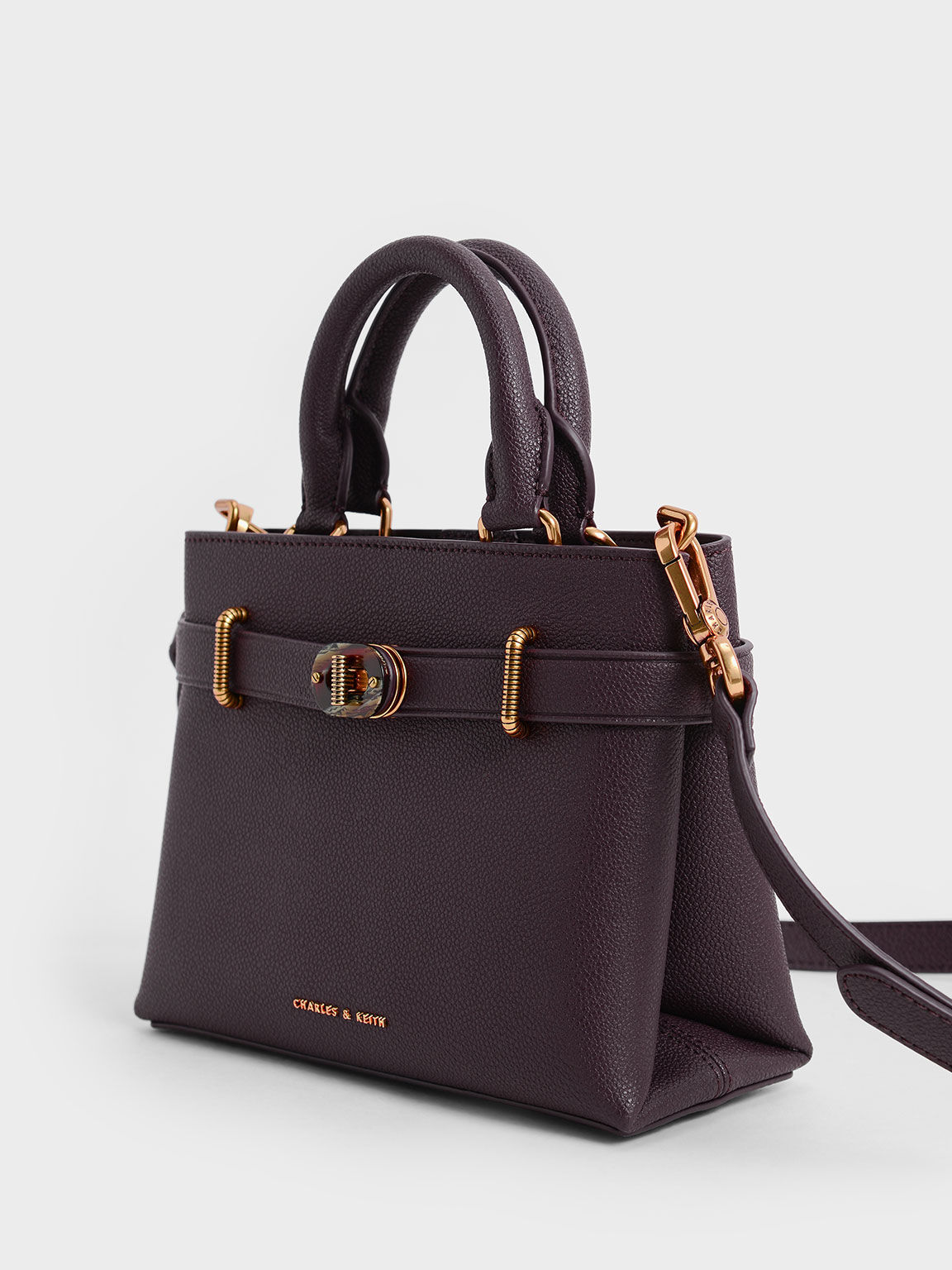 Charles and keith turn lock tote bag outlet