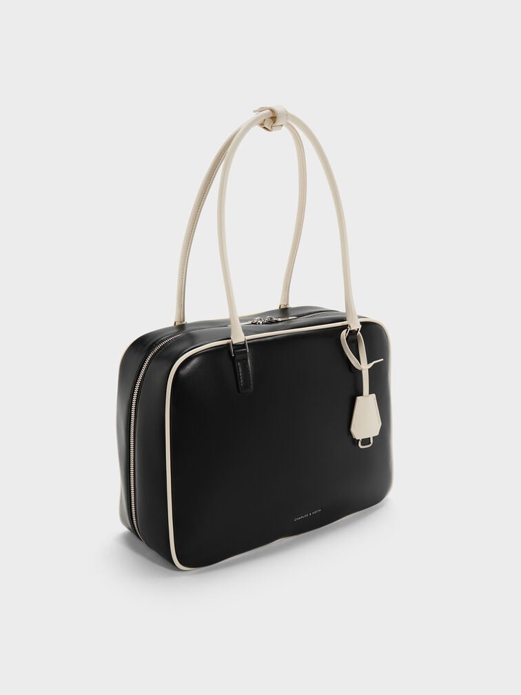 Large Sianna Two-Tone Bowling Bag, Multi, hi-res