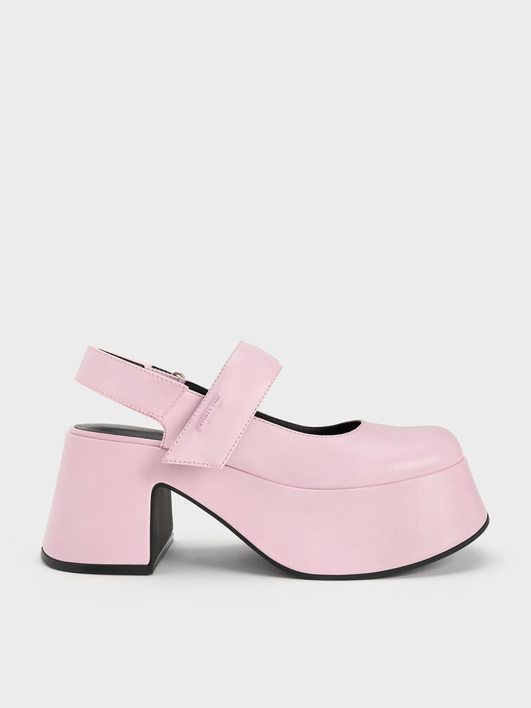 Rubina Slingback Mary Jane Pumps, Light Pink, hi-res