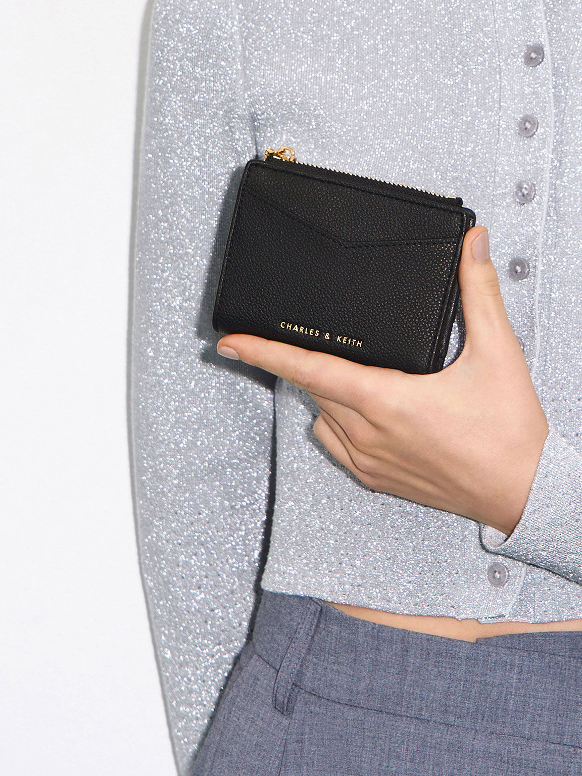 Cayce Short Wallet, Black, hi-res