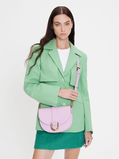 Gabine Saddle Bag, Lilac, hi-res