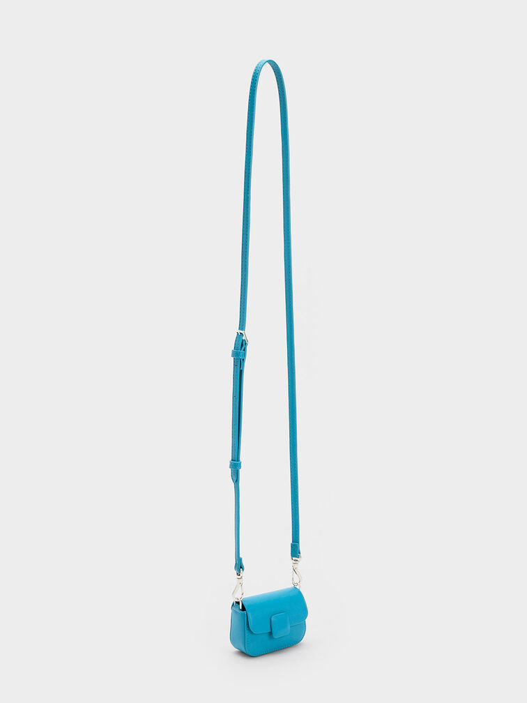 Micro Koa Square Push-Lock Bag, Blue, hi-res