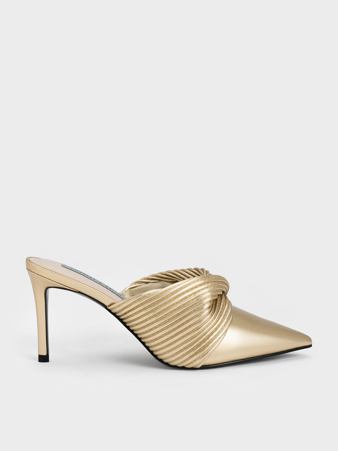 Gold mules heels online
