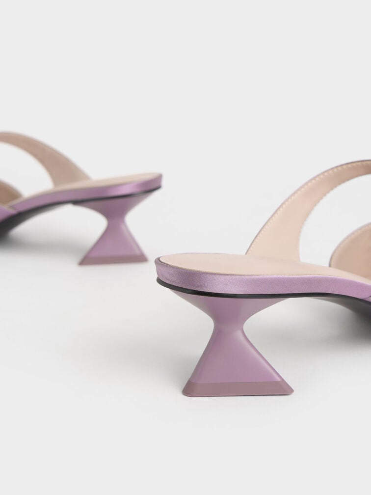 Vada Asymmetric Sculptural Heel Pumps, Lilac, hi-res