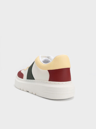 Multicoloured Low-Top Sneakers, Yellow, hi-res