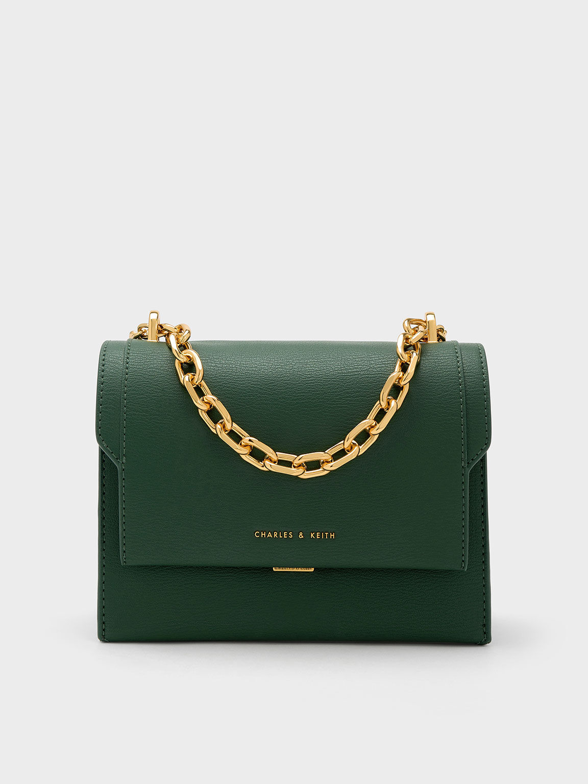 Charles and keith shop green bag