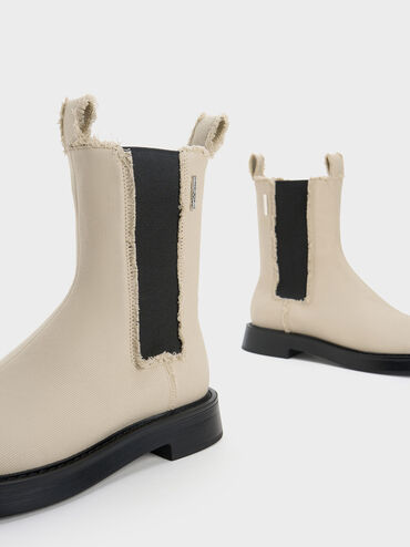Bryn Denim Chelsea Boots, Beige, hi-res