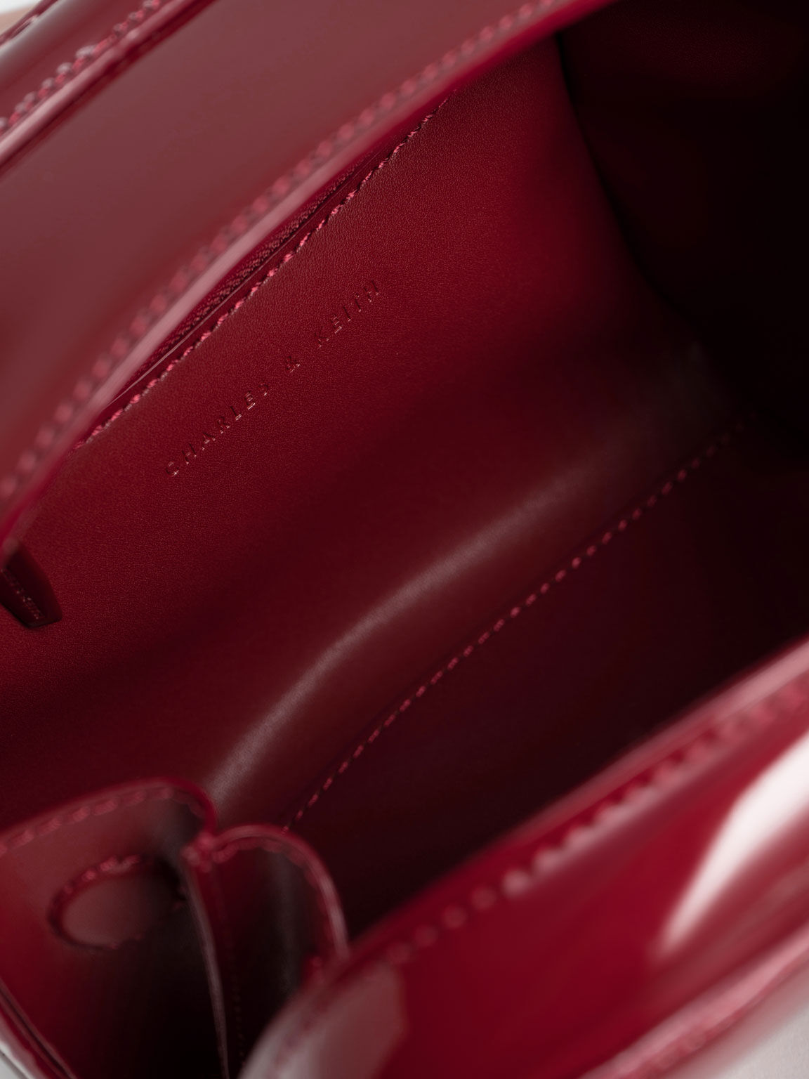 Lula Patent Belted Bag, Red, hi-res