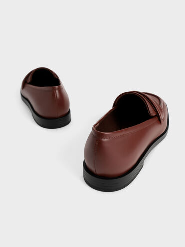 حذاء لوفر مع مقدمة مربعة, احمر غامق, hi-res