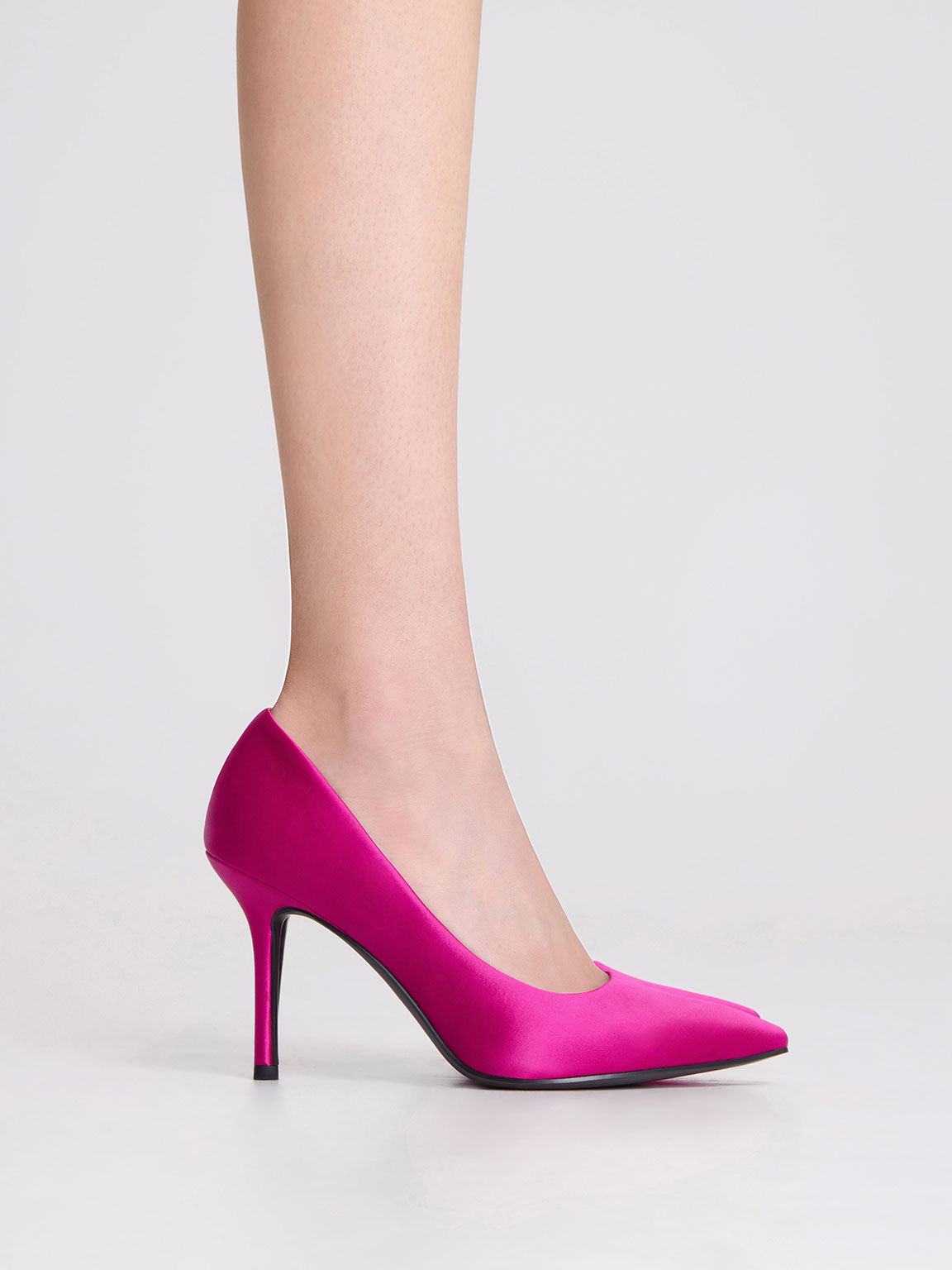Fuchsia Emmy Recycled Polyester Stiletto Heel Pumps CHARLES KEITH SA