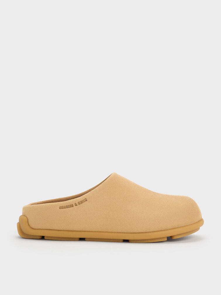 Molly Textured Flat Mules, Sand, hi-res