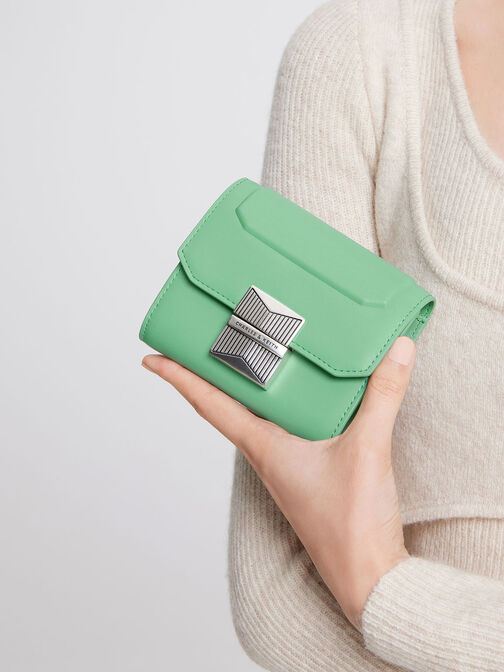 محفظة كاليندا لللكنة المعدنية, لون أخضر, hi-res