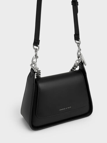 حقيبة مينتا بتصميم ترابيز, أسود, hi-res